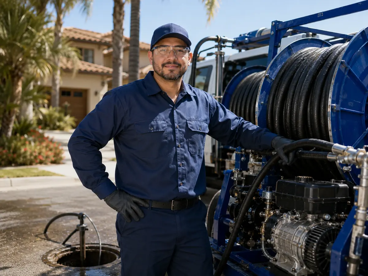 Hydro jet sewer cleaning in Alameda
